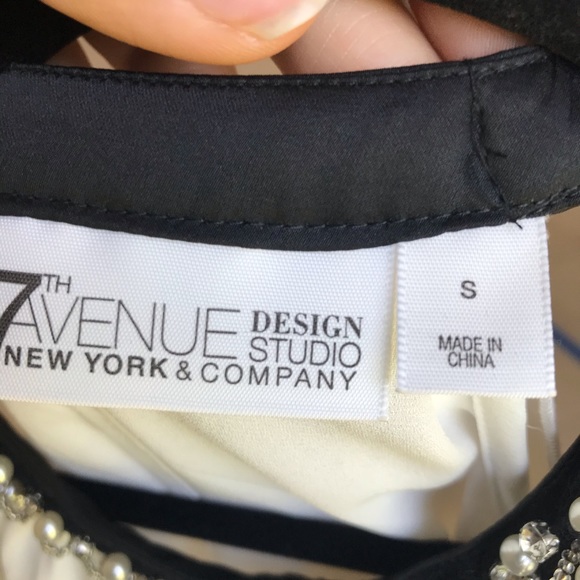 New York & Co. Women Beaded Ruffle Halter Top S - Picture 10 of 12